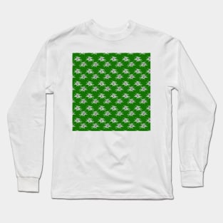 green white abstract background pattern Long Sleeve T-Shirt